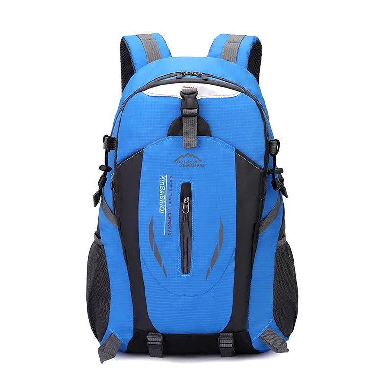 Outdoor hiking backpack, waterproof trekking rucksack, men's casual travel bag, new sports backpack for camping Peaceful Pleasures Health and Wellness blue