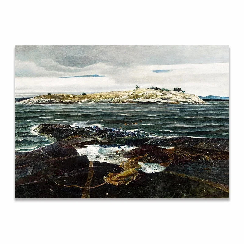 Scandinavian Minimalist Wall Art Classic Vintage Andrew Wyeth HD Canvas Poster Print Home Bedroom Living Room Decoration Peaceful Pleasures Health and Wellness Picture 1 50x70cm Unframed