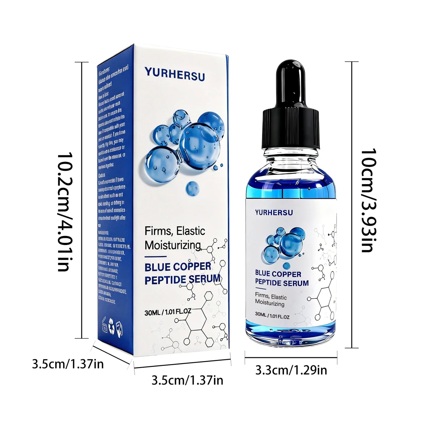 Blue Copper Peptide GHK-Cu Facial Serum – Firming & Moisturizing