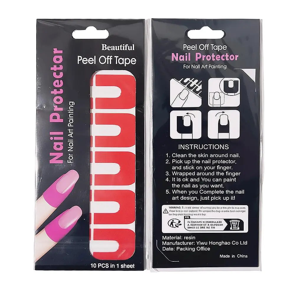 U-Shape Nail Polish Barrier Stickers | Spill-Proof Gel Stencils