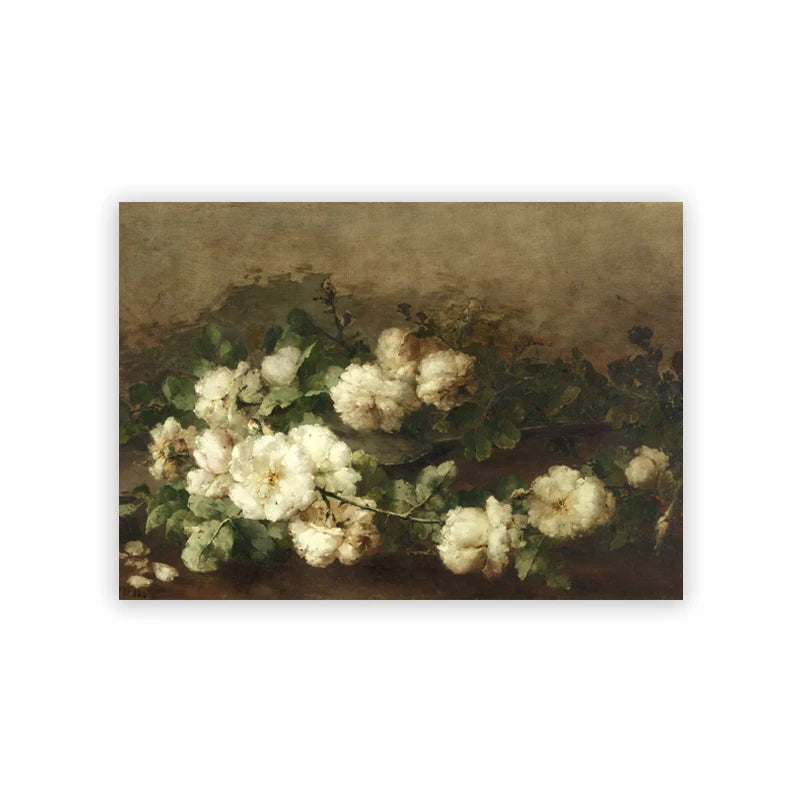 Moody Victorian Paintings Prints Vintage Dark Academia Aesthetic Decor Floral Poster Skeleton Canvas Painting Gallery Wall De Peaceful Pleasures Health and Wellness
