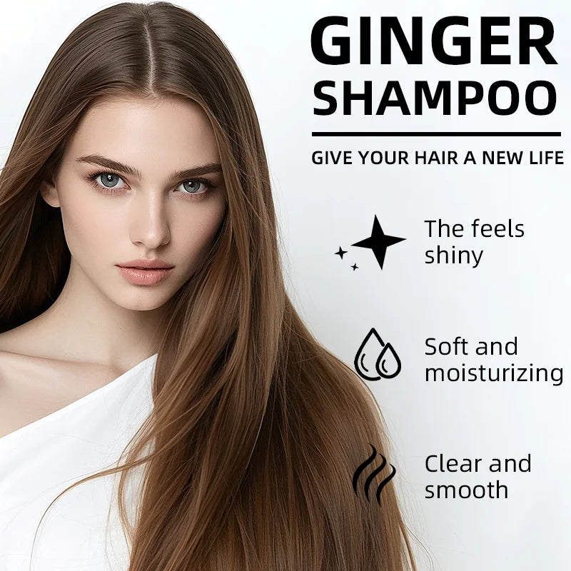 100ml Natural Ginger Shampoo Reduce Hair Loss, Clean Dandruff, Nourish & Moisturize Scalp, Improve Hair Quality Care Product Peaceful Pleasures Health and Wellness