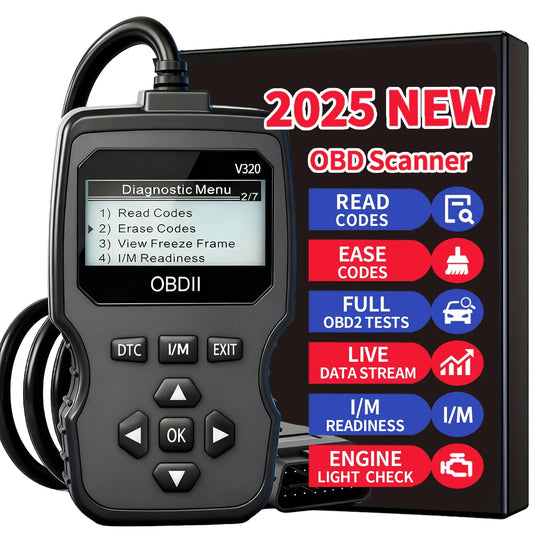 2025 OBD2 Scanner – Handheld Car Diagnostic Code Reader Tool Peaceful Pleasures Health and Wellness Grey