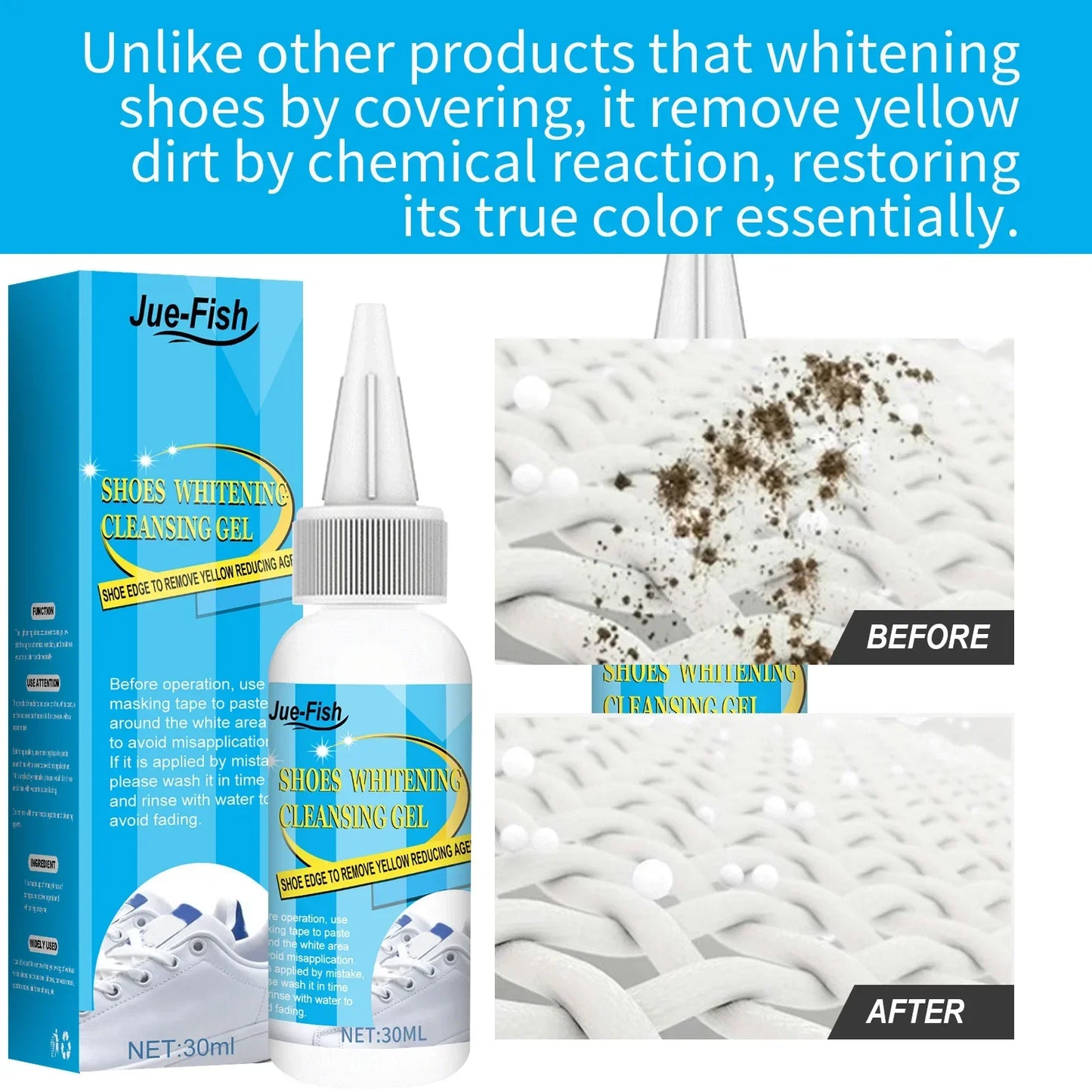 Jue Fish White Sneaker Cleaning Gel – Stain & Yellow Remover