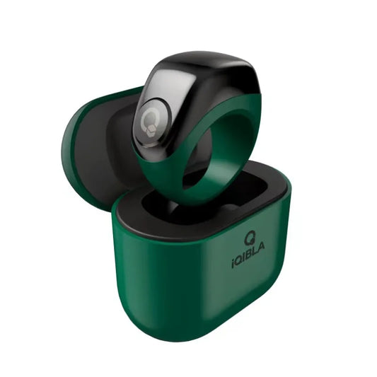Bluetooth Counter, Equipped with Three Replaceable Ring Holders, Rechargeable Charging Case, Smart Ring Peaceful Pleasures Health and Wellness green