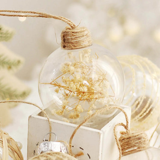 Shatterproof Clear Xmas Ball Set Farmhouse Xmas Tree Decoration Hanging Balls Suitable for Weddings Engagements Peaceful Pleasures Health and Wellness