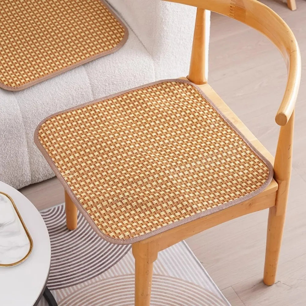 4-Pack Rattan Cooling Seat Cushions | Breathable Non-Slip Chair Pads