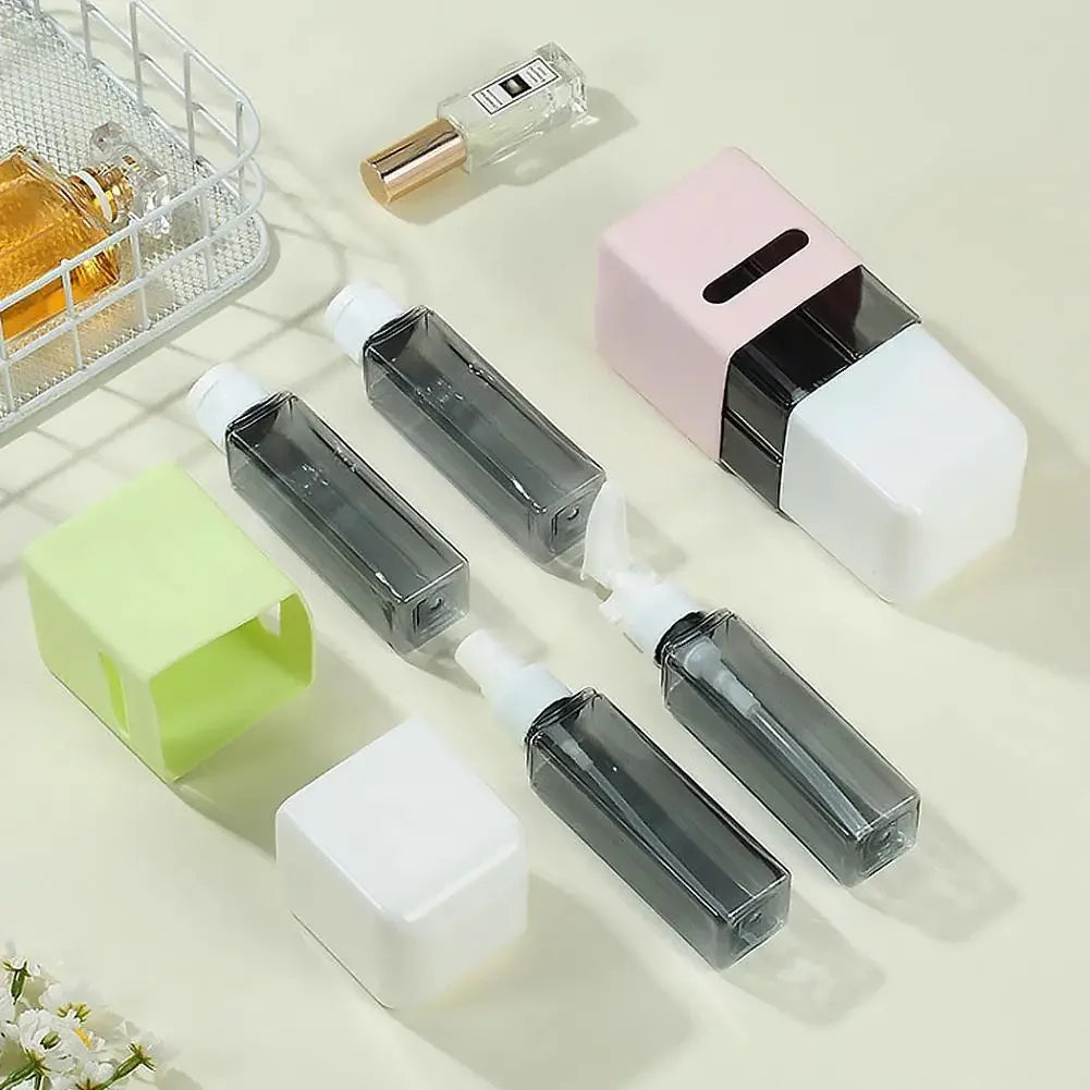 4-in-1 Travel Dispenser Bottle Set – 60ml Refillable Toiletry Bottles Peaceful Pleasures Health and Wellness