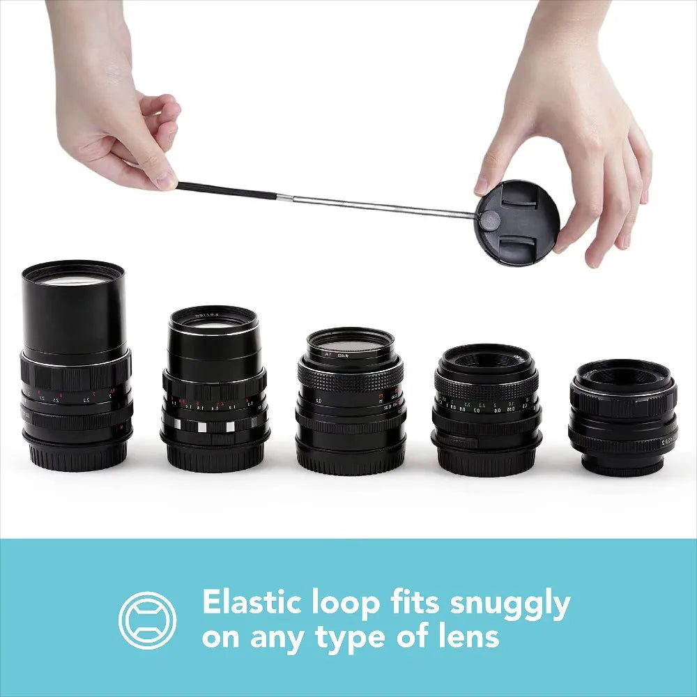 1/3/5 Pcs Camera Lens Cap Leash Keeper Holder with Elastic String Compatible with Universal DSLR SLR Mirrorless Cameras Video Peaceful Pleasures Health and Wellness
