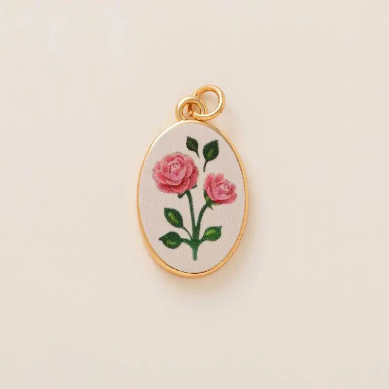 DIY Butterfly Flower Pendant – Gold-Plated Color Block Charm