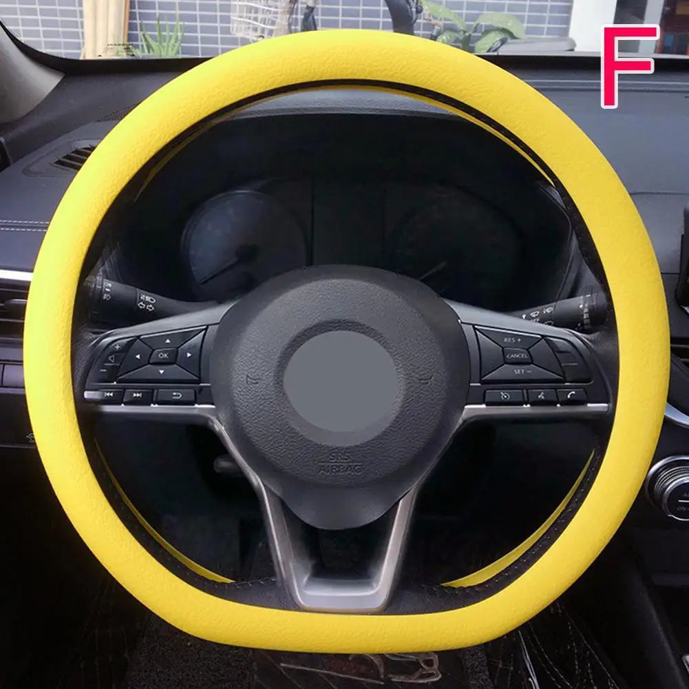 Anti-skid Silicone Auto Steering Wheel Cover With Elastic Stretch To Enhance Internal Design And Comfortable Grip Access Peaceful Pleasures Health and Wellness F
