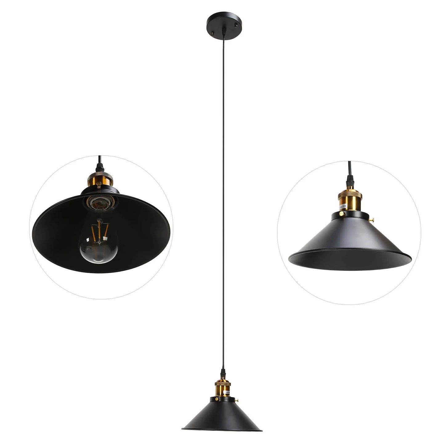 Wrought Iron Ceiling Lamp 85‑240V Hanging Lamp Simple Retro Industrial Wear Resistant for Cafes for Restaurants for Peaceful Pleasures Health and Wellness