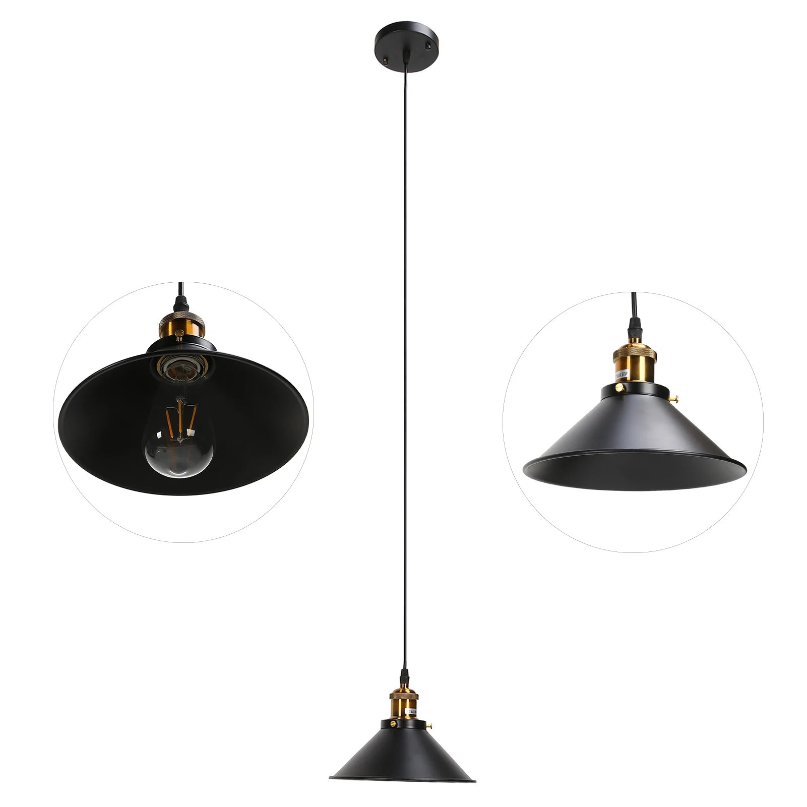 Wrought Iron Ceiling Lamp 85‑240V Hanging Lamp Simple Retro Industrial Wear Resistant for Cafes for Restaurants for Peaceful Pleasures Health and Wellness
