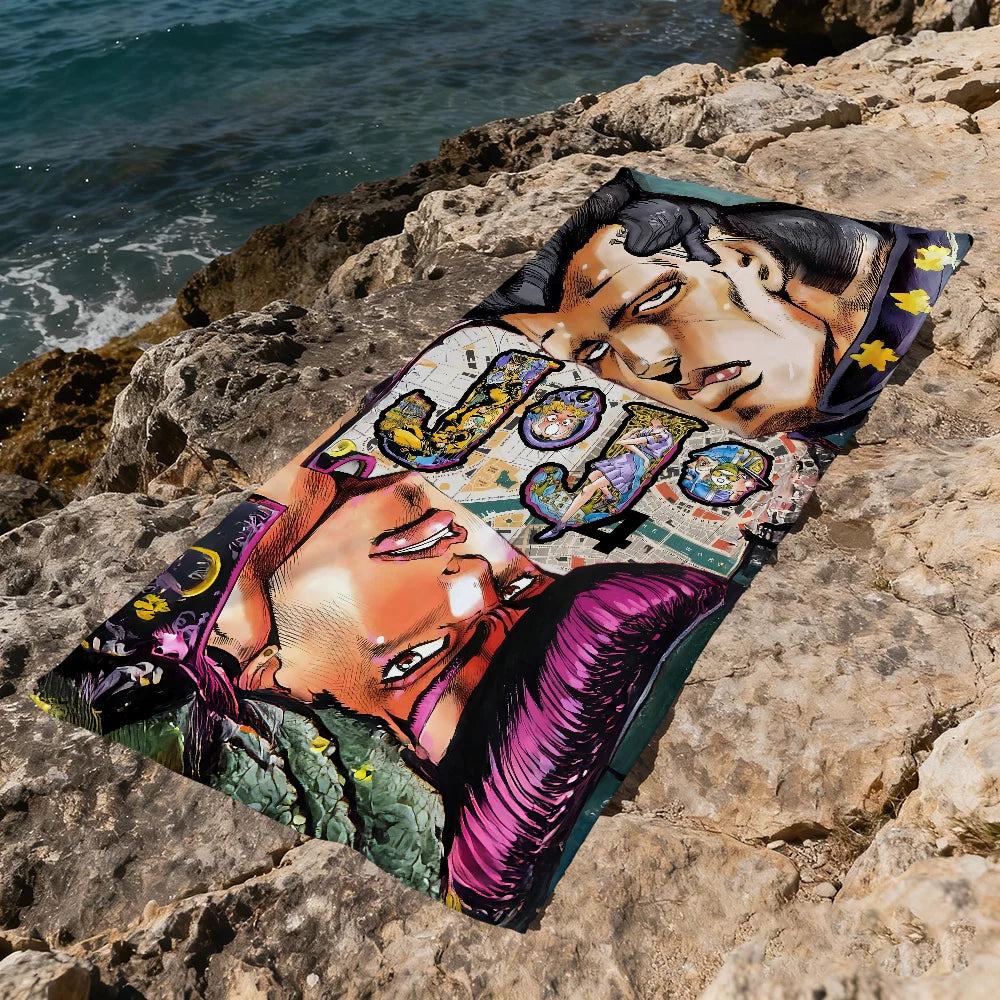 JoJo Anime Beach Towel | Quick Dry Soft Towel for Travel & Gym Anime Beach Towel Peaceful Pleasures Health and Wellness