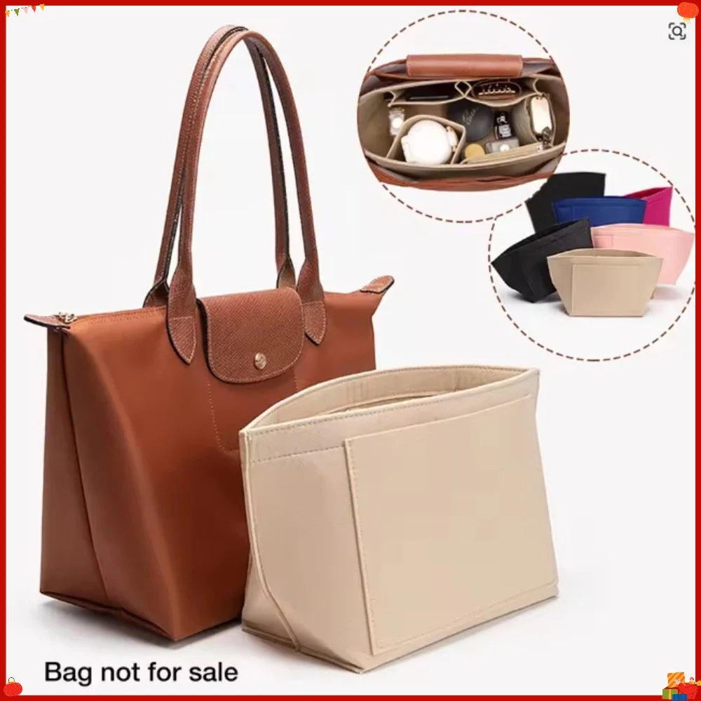 Felt Bag Organizer Insert – Multi-Pocket Handbag Organizer