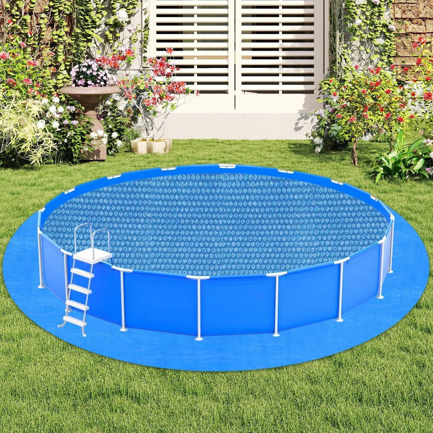 Round Solar Pool Cover | PE Bubble Thermal Blanket – 180cm