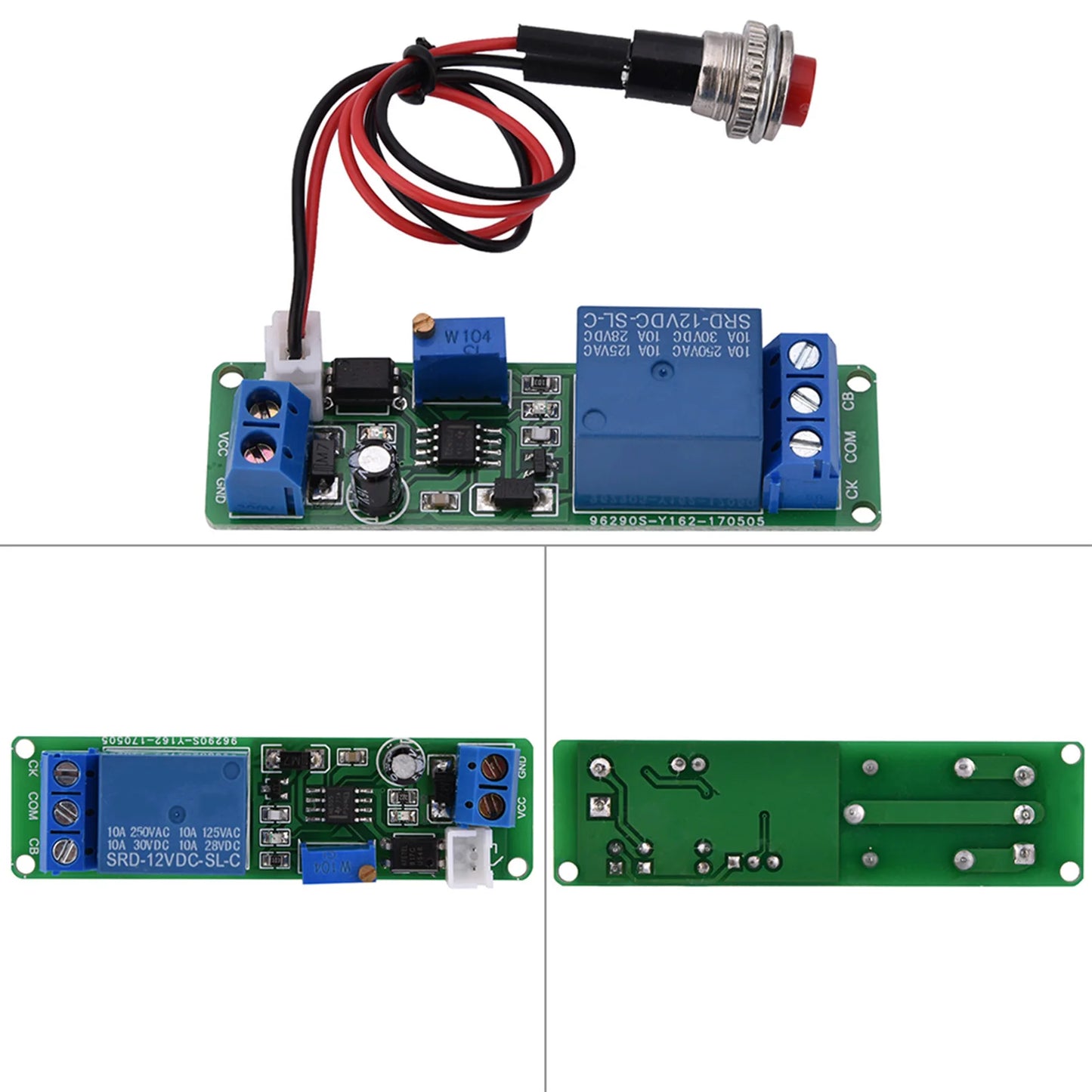 Delay Off Switch Module DC 12V Adjustable Timer Delay Turn OFF Module Timing Relay Time Switch 1~10sec Adjustable Timer Module Peaceful Pleasures Health and Wellness