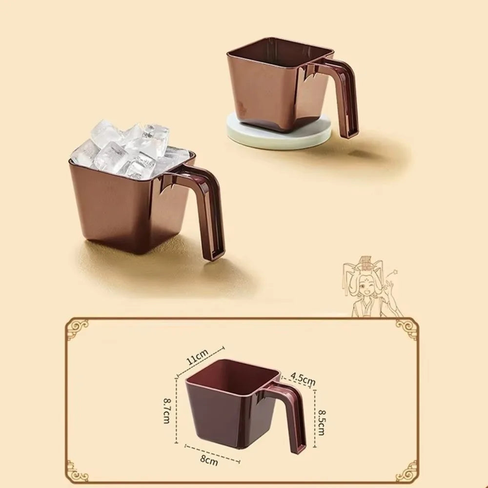 Portable 280/350/470/590ML Ice Scoop Square Coffee Shop Ice Shovel Plastic Measuring Cup Kitchen Utensil Peaceful Pleasures Health and Wellness Coffee
