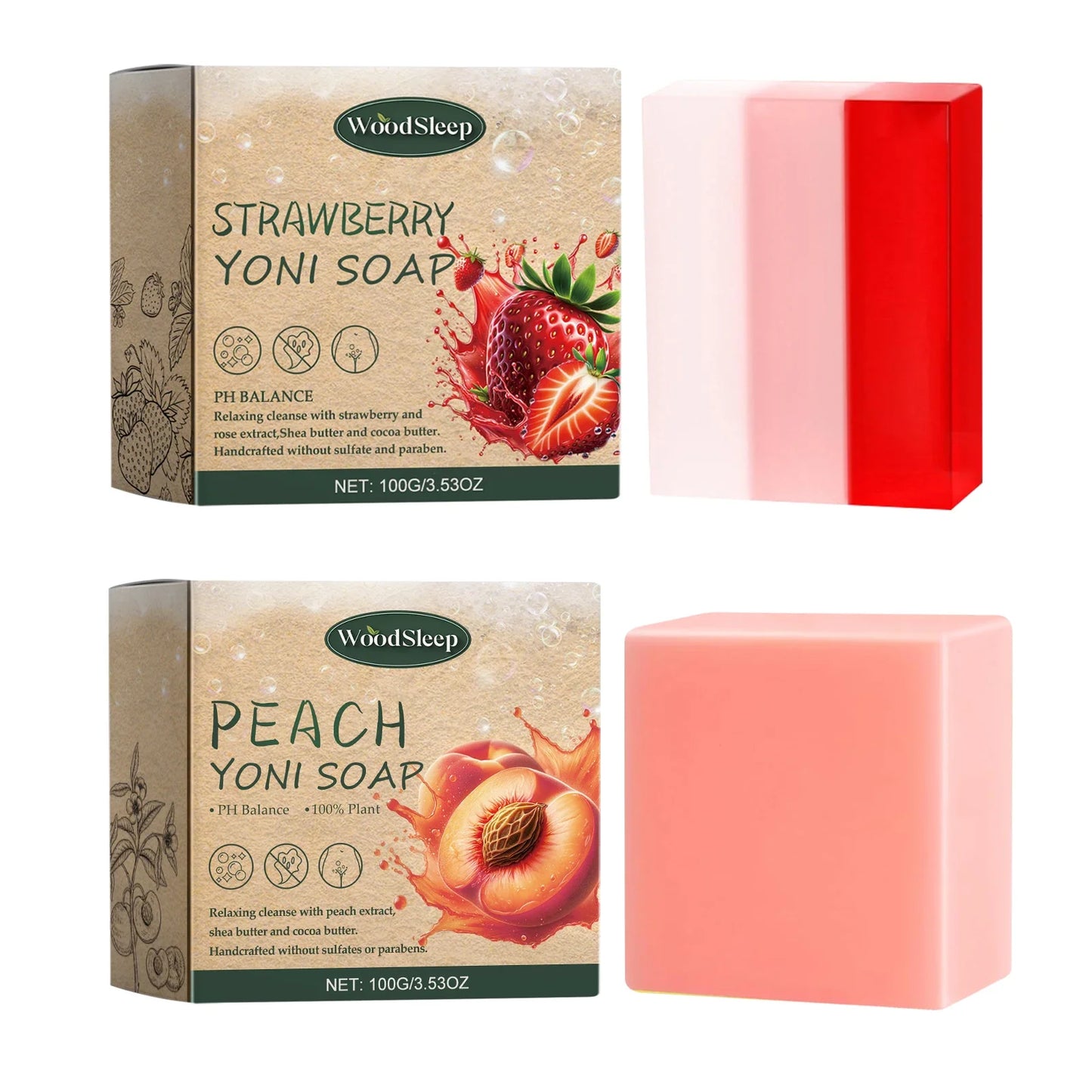 WOODSLEEP Yoni Bar Soap – pH Balance & Deep Cleanse for Women
