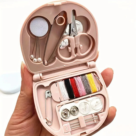 Pink Sewing Kit – Complete Compact Set for Travel & Repairs Sewing Kit Set Peaceful Pleasures Health and Wellness