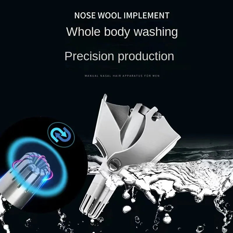 Manual Nose Hair Trimmer – Stainless Steel, Men & Women