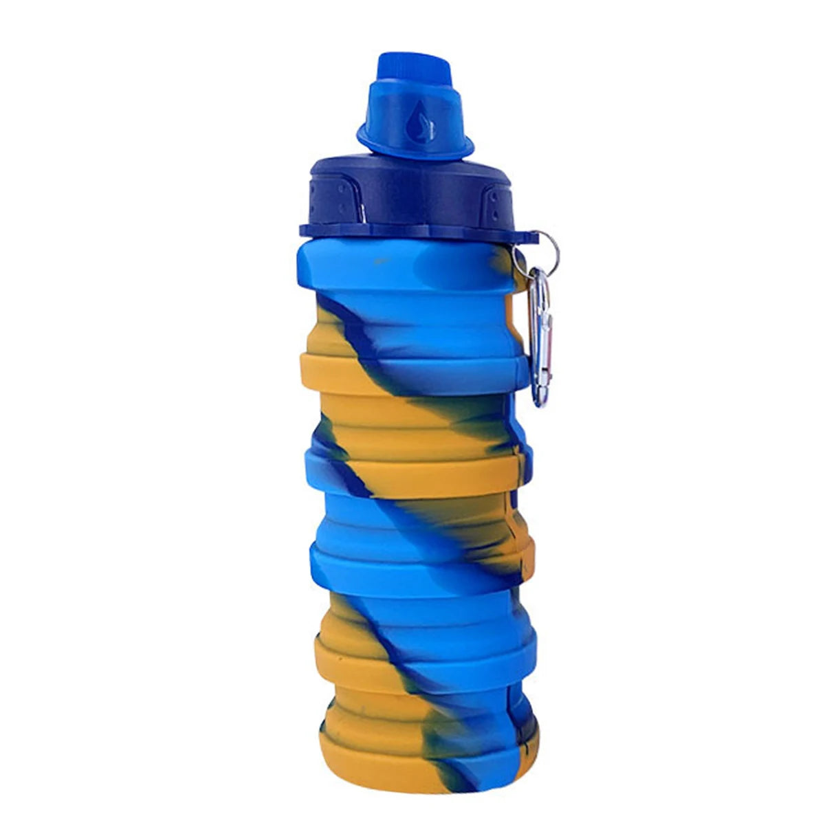 Sports Water Bottles 500ml,Leak proof Twist Cap Free Retractable for Home Outdoor,Biking, Hiking Portable Water Bottle Cups Peaceful Pleasures Health and Wellness Camouflage yellow