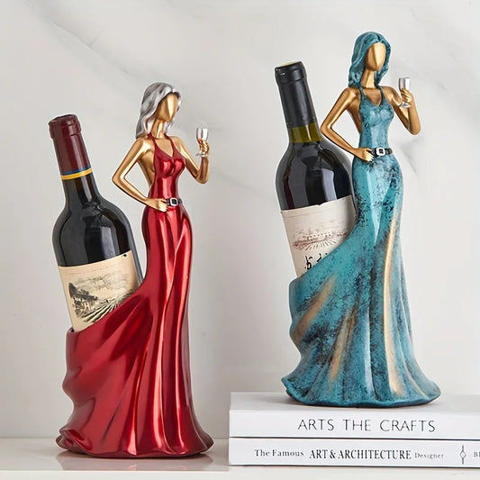Red Wine Rack Home Decoration Ornaments Grape Wine Display Rack Cabinet Decoration Creative Design Sexy Girl Wine Bottle Holder Peaceful Pleasures Health and Wellness