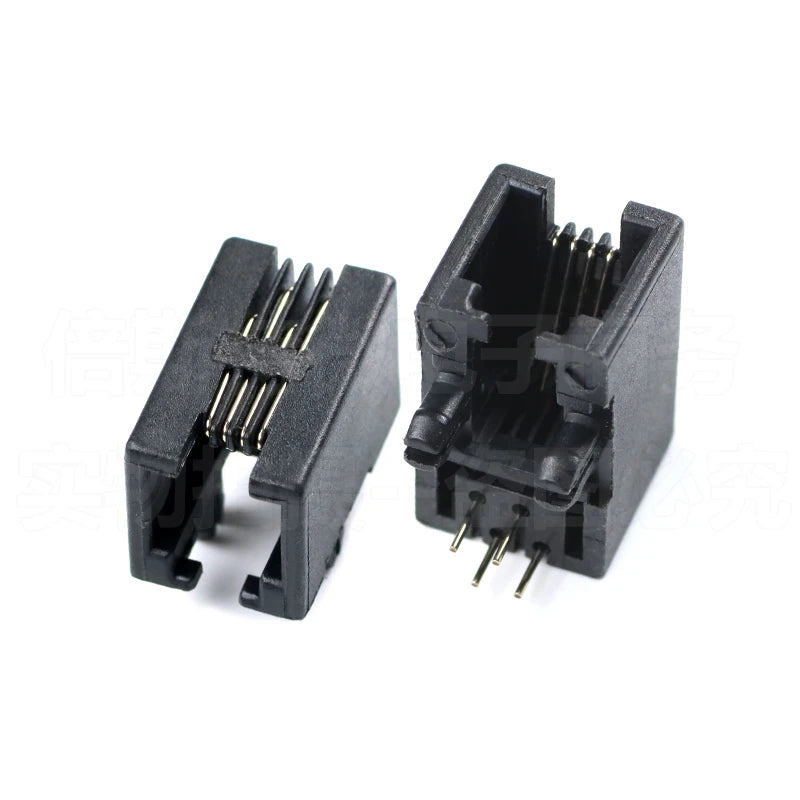 10PCS RJ11 Telephone Socket Curved Pin 95001 4P4C 6P6C 6P4C 8P8C Female Jack Pcb Connector Peaceful Pleasures Health and Wellness