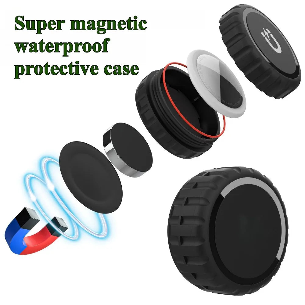 Case Airtag CaseSuper Magnetic Chuck GPS Tracker for Cars Bikes Motorcycles Anti-Lost Cases Hidden Waterproof Protective Cases Peaceful Pleasures Health and Wellness