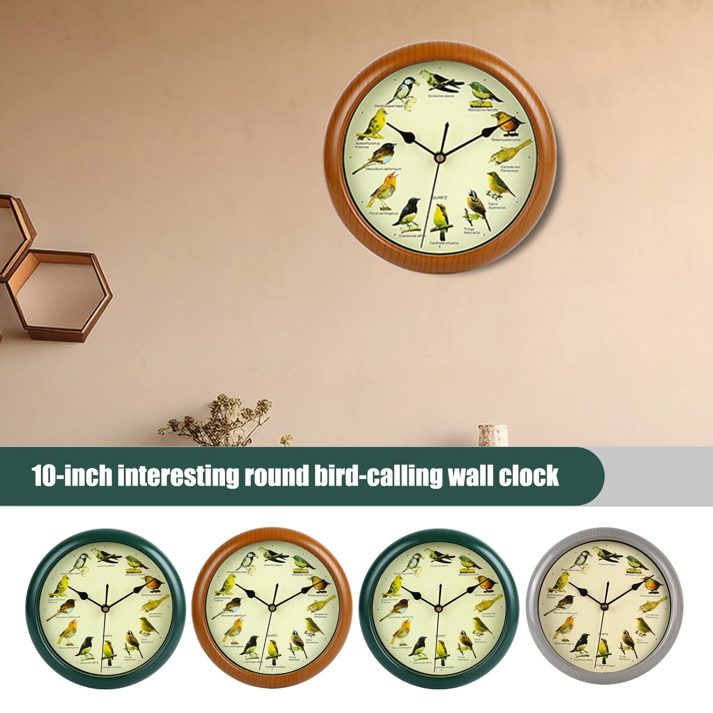 Wall Hanging Clock Decor Singing Bird Wall Clock Bird Clock With Sound Hanging Clock Decor for Kitchen Walls Shelf Decoration Peaceful Pleasures Health and Wellness