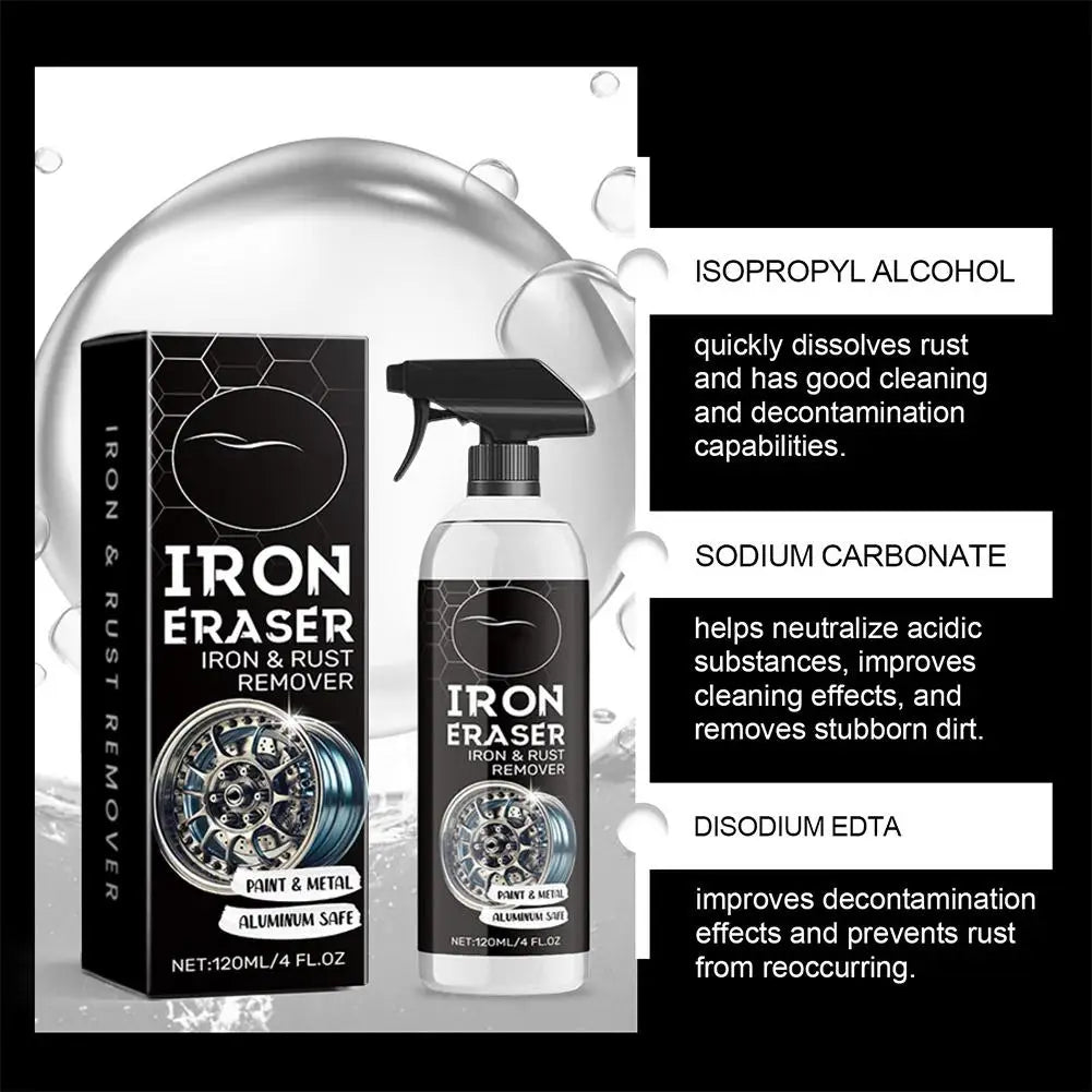 120mL Powerful iron dissolving agent Rust Remover Revitalizing Spray for Car Wheels & Metal Surfaces Smooth & Reliable Peaceful Pleasures Health and Wellness