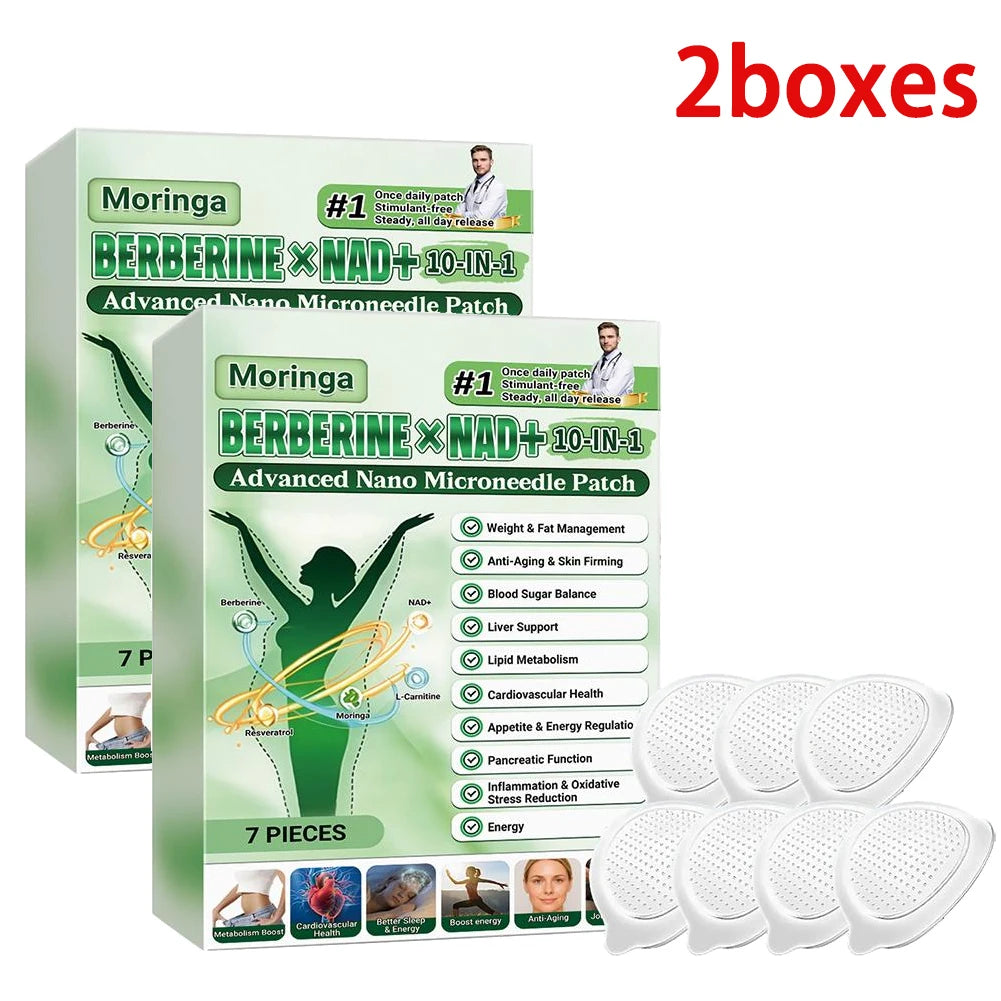 10-in-1 Nano Microneedle Patch Natural Gentle Patches Moisturizing Firming Skin for Women Men Nano Microdarts Patches 0.2mm Peaceful Pleasures Health and Wellness 2 boxes