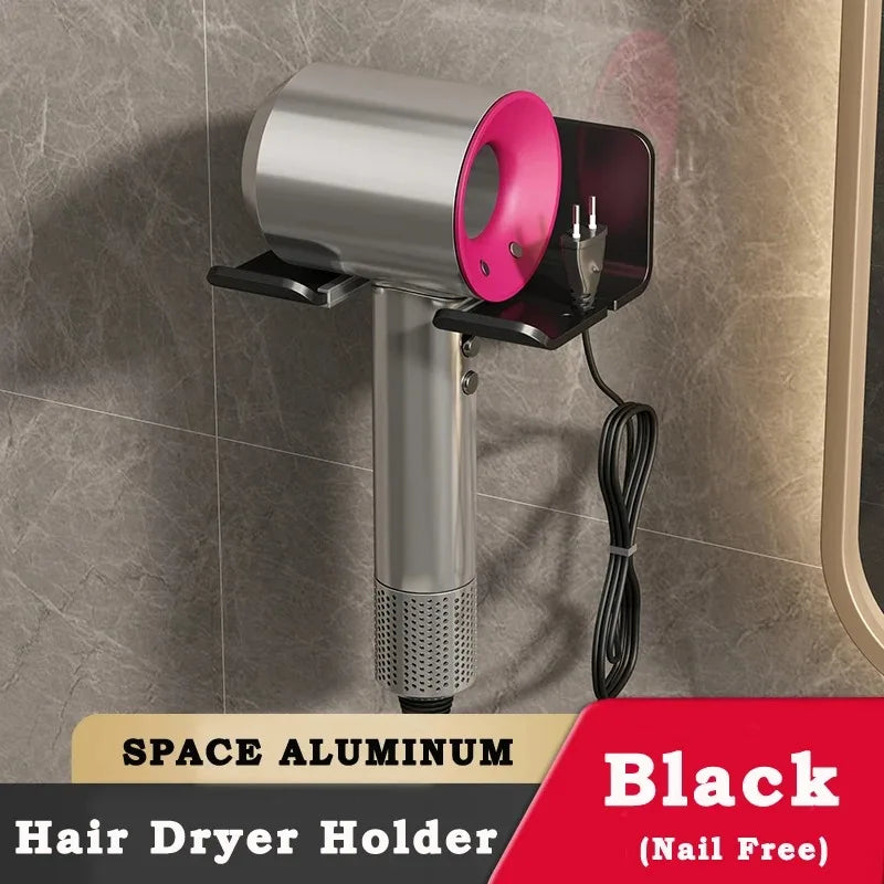 Wall Mounted Hair Dryer Holder | No-Drill Bathroom Organizer