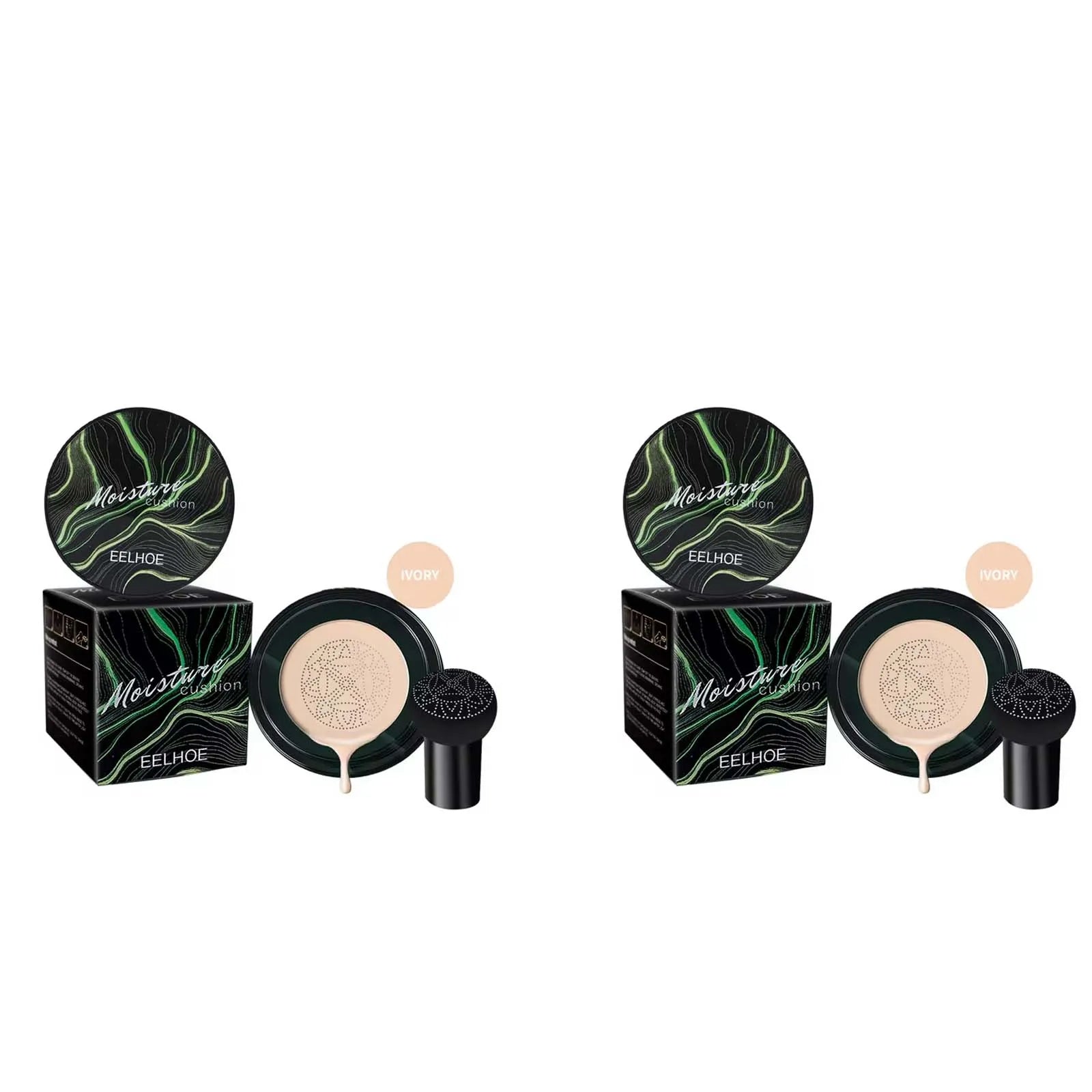 Mushroom Head Air Cushion BB Cream – Foundation & Concealer Peaceful Pleasures Health and Wellness 2Pcs Ivory