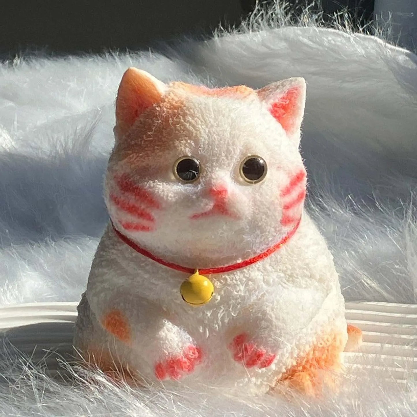Chubby Orange Cat Plush Fidget Toy | Cute Stress Relief Squeeze
