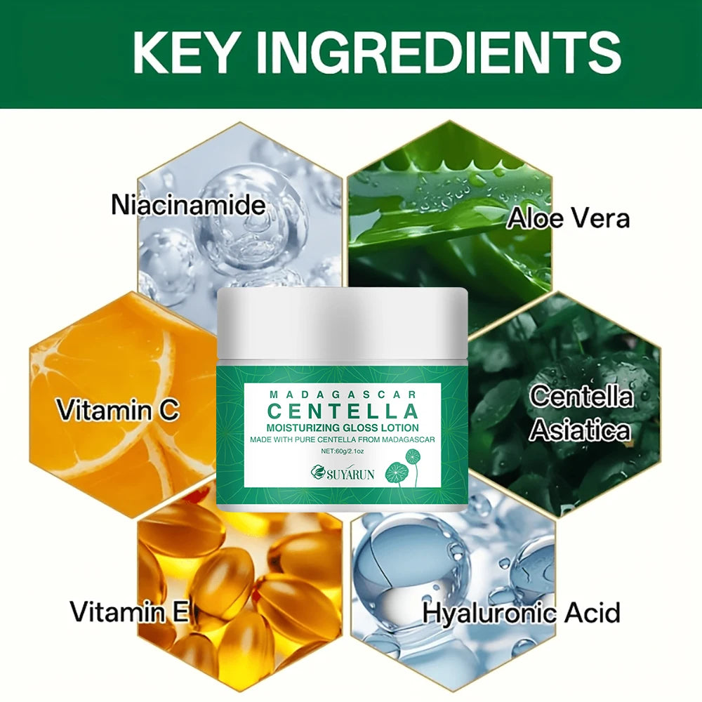 SUYARUN Hydrating Cica Face Cream - Soothes & Repairs Sensitive Skin, Intense Moisturizer with Centella Asiatica. Peaceful Pleasures Health and Wellness