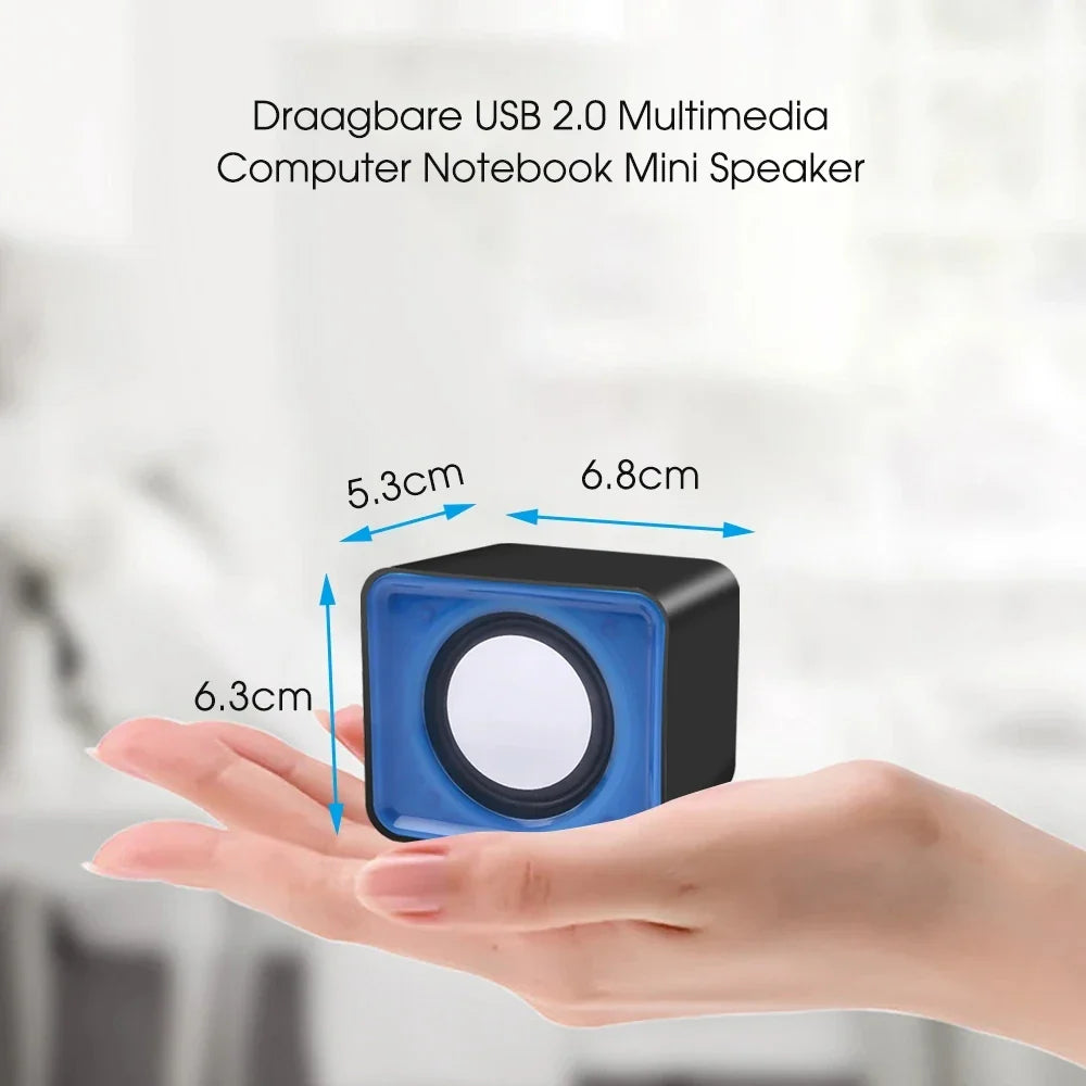 AyeBeau Mini USB Desktop Speaker – 2.0 Stereo PC & Laptop