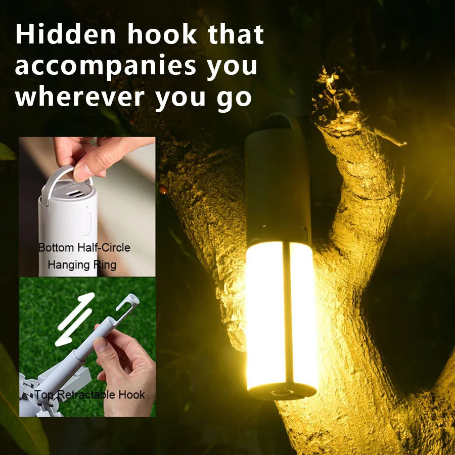 Folding Rechargeable LED Camping Lantern – 3 Modes Dimmable