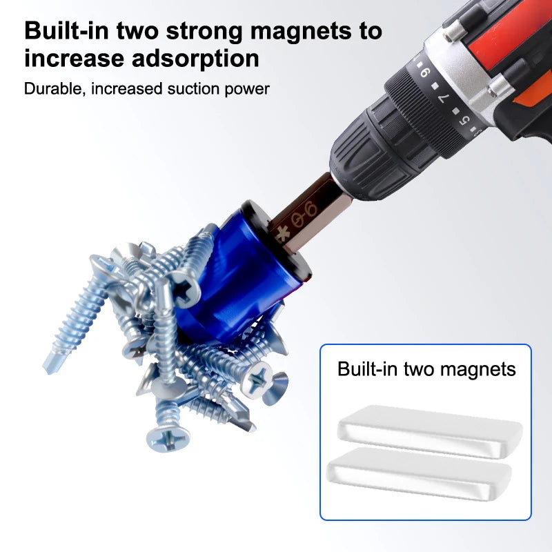 Magnetic Screw Rings Magnetized Ring Screwdriver Bit Aluminum Alloy 6.35mm Shank Screw Bit Magnetic Magnetizer Replacement Peaceful Pleasures Health and Wellness