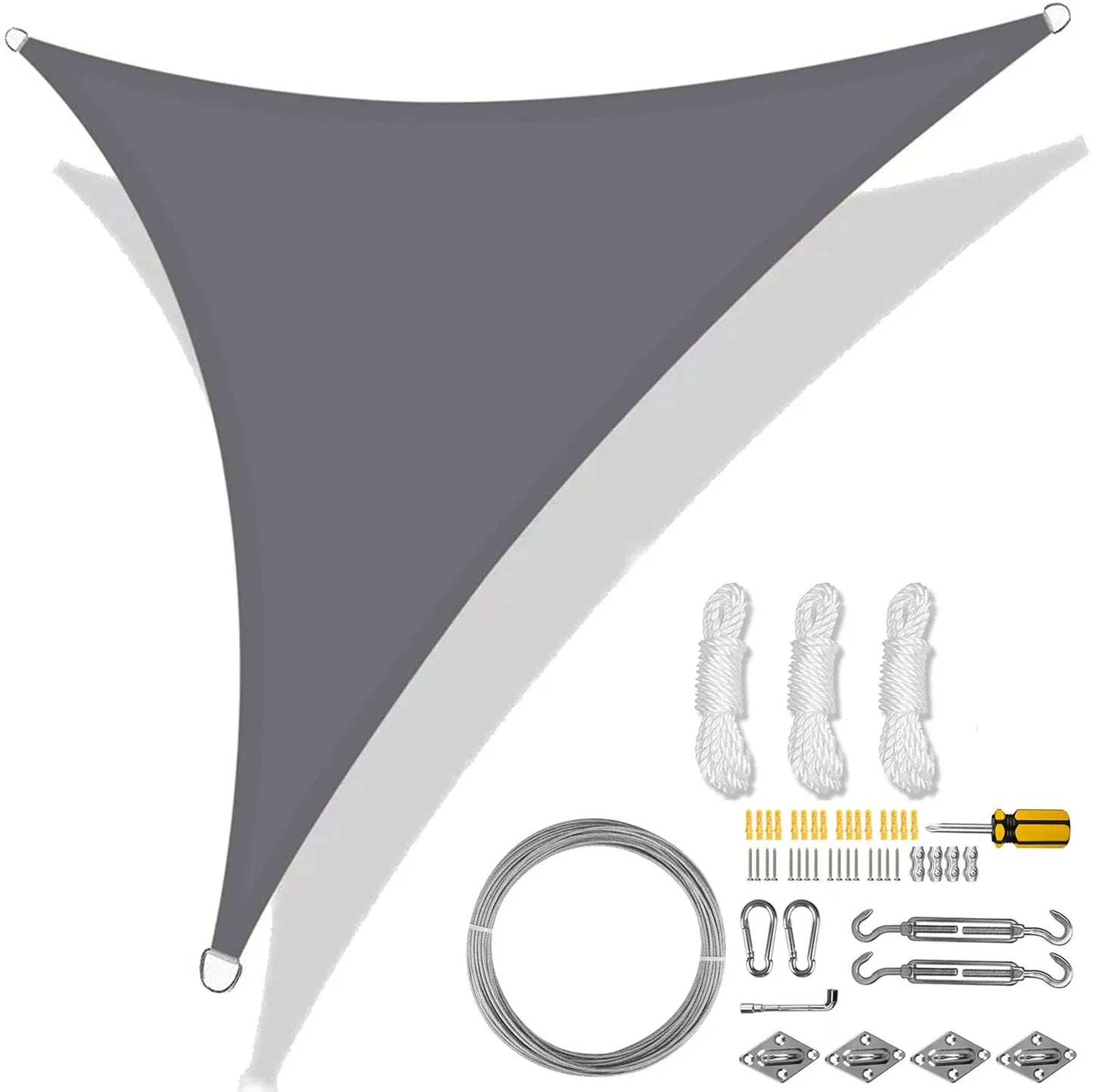 5 3 6 2M Triangle Shade Sail Waterproof Sunshade Canopy 98 UV Block