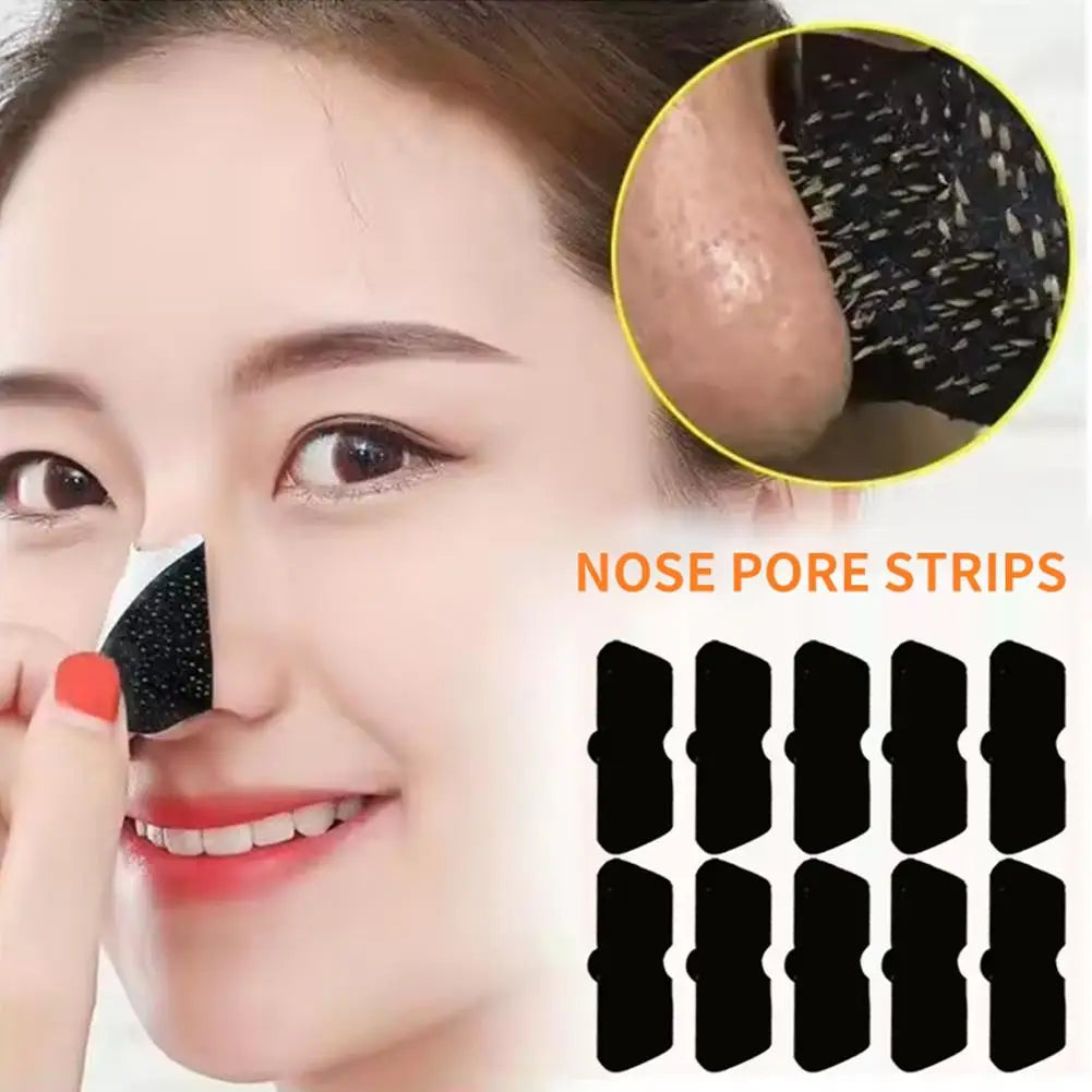 10pcs Bamboo Unisex Blackhead Remove Mask for Blackhead Removal Pore Cleansing Peel-off Nasal Membrane Stickers for Clearer Nose Peaceful Pleasures Health and Wellness