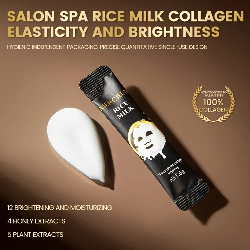 Rice Milk Collagen Yeast Peel-Off Face Mask – Anti-Aging 10pcs