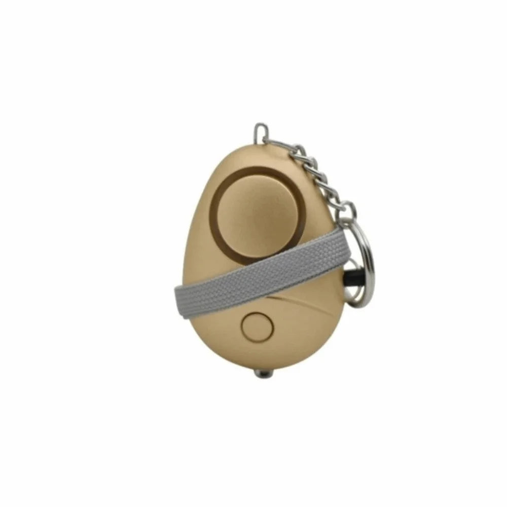 Sound Alert Loud Siren Personal Alarm LED Flashlight 130dB Sound Emergency Alarm Egg-shaped Safety Alarm Elderly Peaceful Pleasures Health and Wellness Gold
