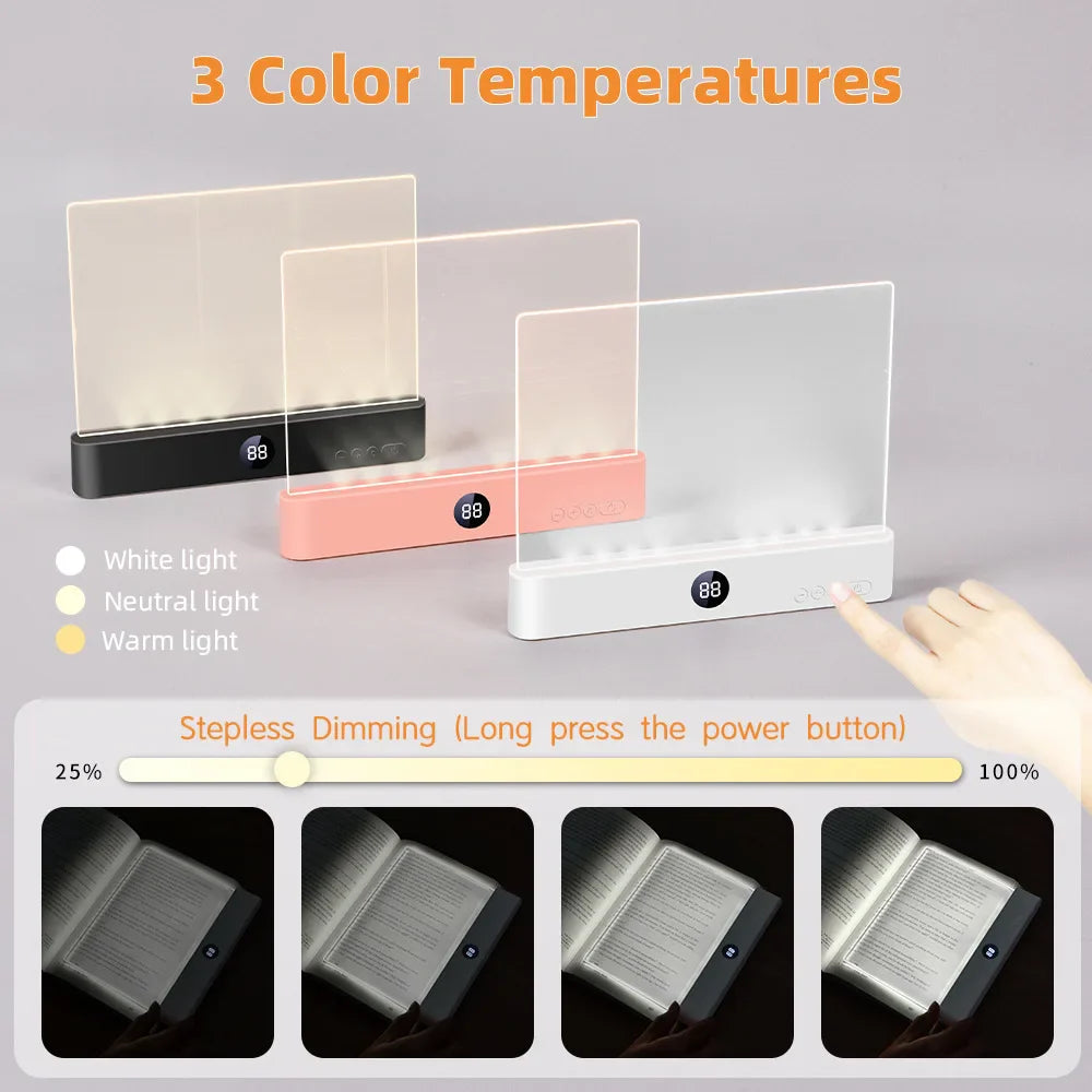 2-in-1 LED Book Light & Night Lamp | Rechargeable Reading Light