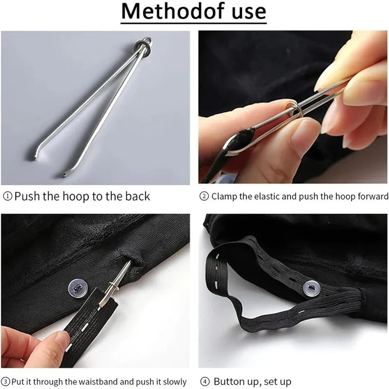 Bodkin Drawstring Threaders Metal Threader Tweezers Easy Quick Insert