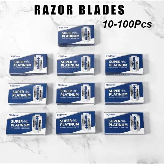 XMSJ Double Edge Safety Razor Blades – 10 Pack Stainless Steel Safety Razor Blades Oasis Select