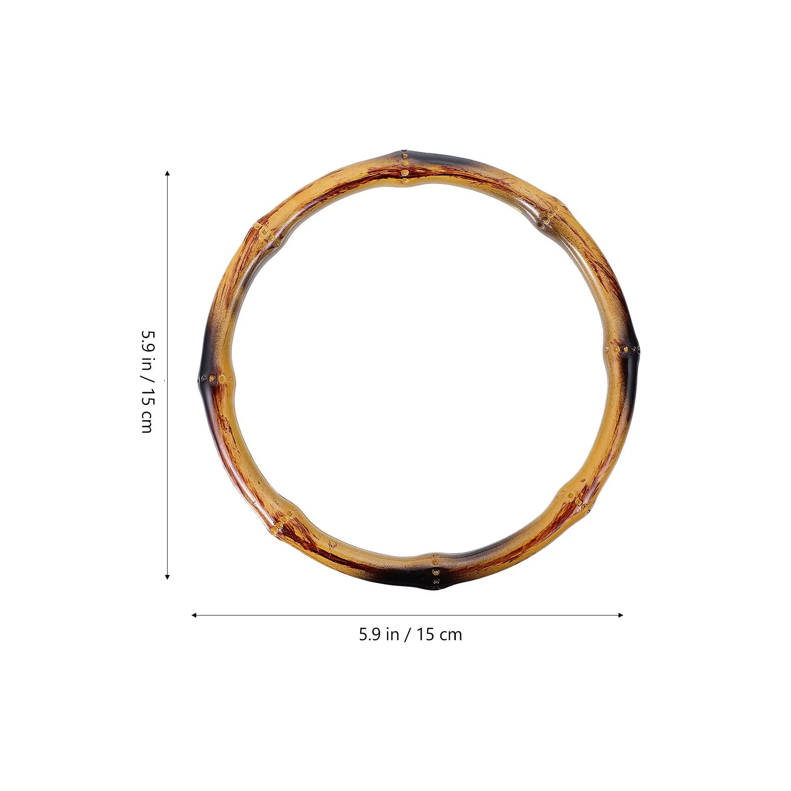 2Pcs Bamboo Purse Handles Round Bag Handle Replacement DIY Handmade Handbag Accessories DIY Bag Craft Rings Bamboo Purse Handle Peaceful Pleasures Health and Wellness Multi