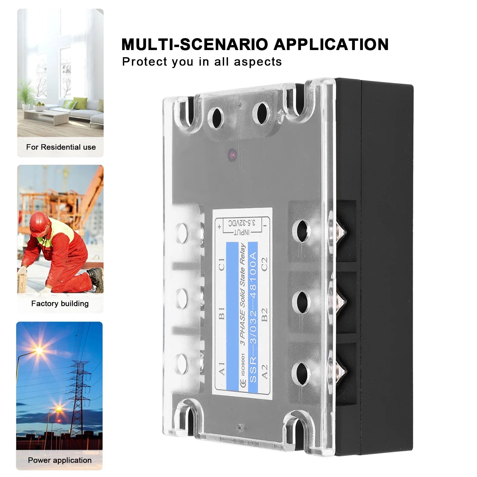 3 Phase State Relay Electric Input SSR-3 D48100 100A Controlled AC 480V State Relay 480V State Relay Module Peaceful Pleasures Health and Wellness