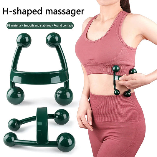 H-Shape Trigger Point Handheld Massager | Back & Body Tool Trigger Point Massager Peaceful Pleasures Health and Wellness