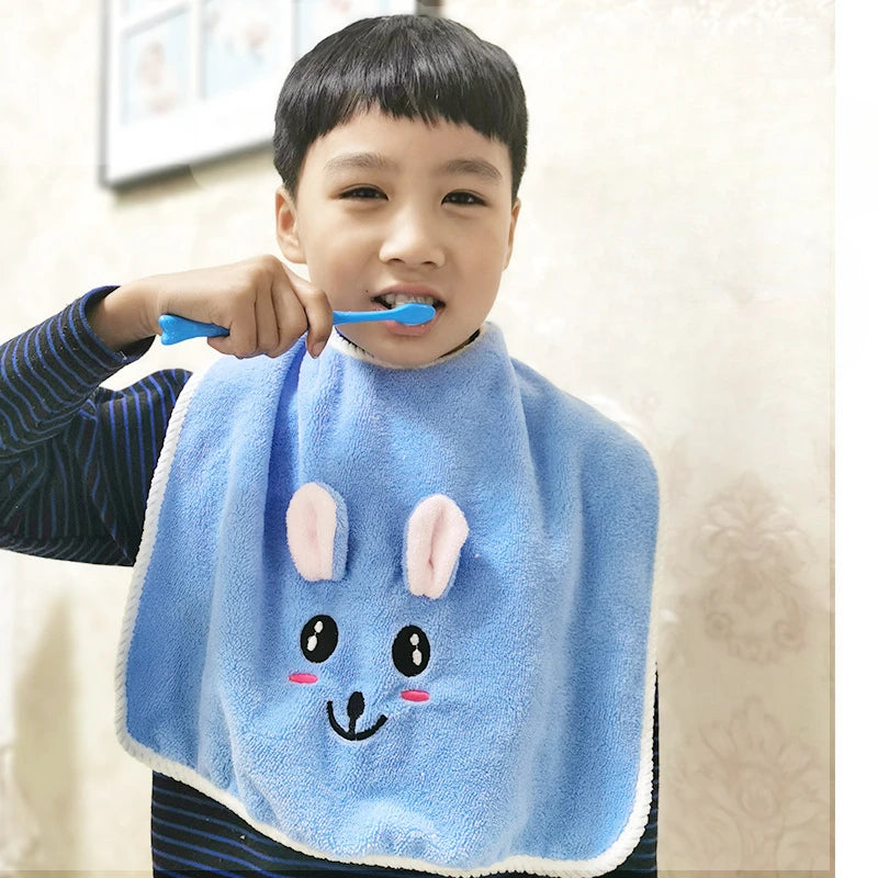 Soft Cotton Baby Bib & Face Towel for Kids Ages 1–8